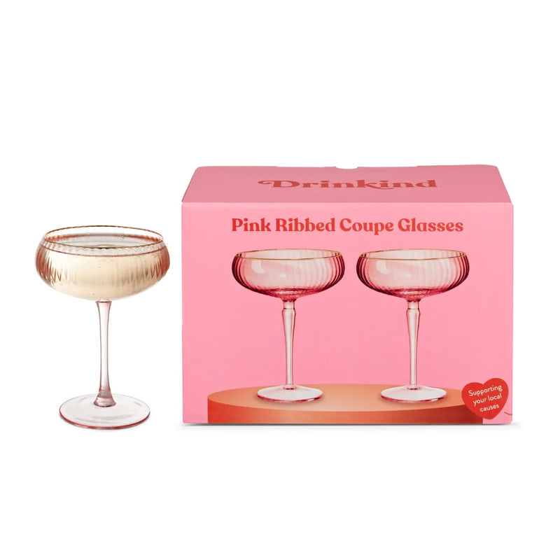 Pink Glass Martini Glass