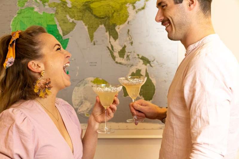 smiling-margarita-glasses-rainbow-cocktail