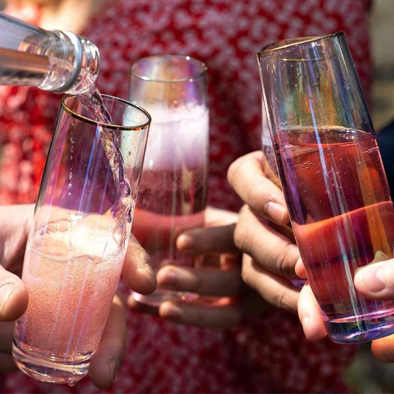 Pouring-Rainbow-Stemless-Prosecco-Glasses-Order-Delivery-Glass