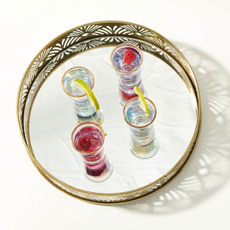 shot glasses in tray