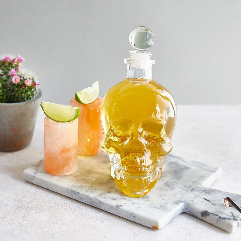 Yellow-Skull-Glass-Decanter-Salt-Shot-Set-Glasses