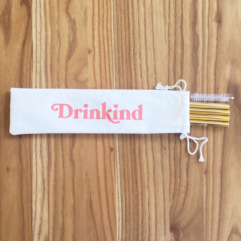 Gold reusable straws