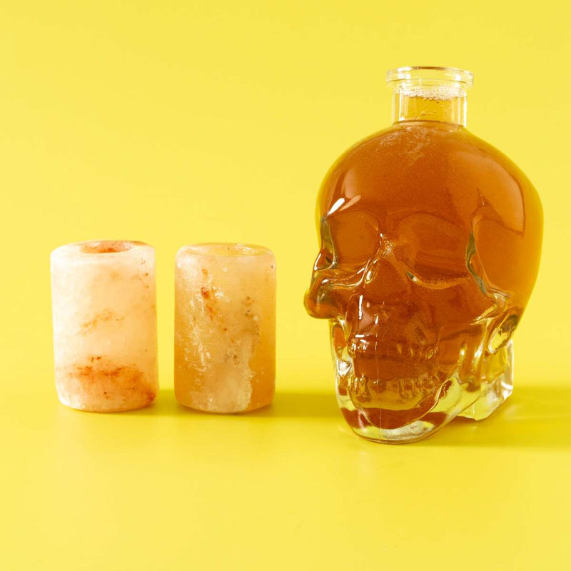 Tequila-Skull-Decanter-with-salt-shot-glasses-delivery