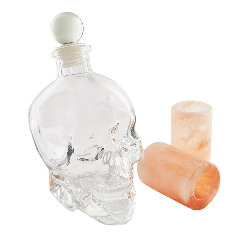 Glass-Skull-Cocktail-Decanter-and-Himalayan-Salt-Shot-Glass-gift-set 