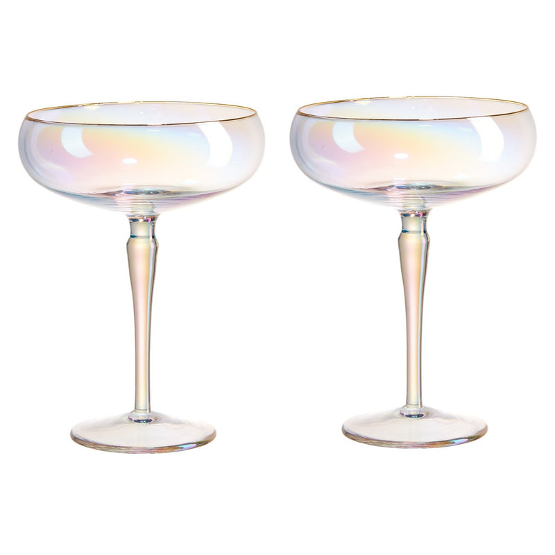 Set-of-2-gold-rimmed-iridescent-coupe-cocktail-glasses
